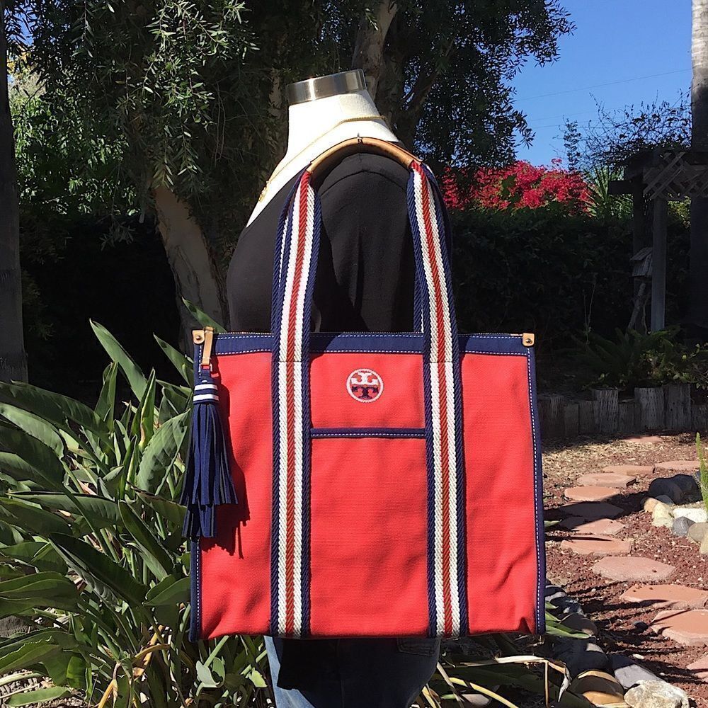 TORY BURCH CANVAS TOTE BAG - Picture 13 of 13